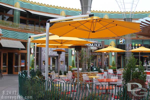 These seemed to be new umbrellas around the bar area.