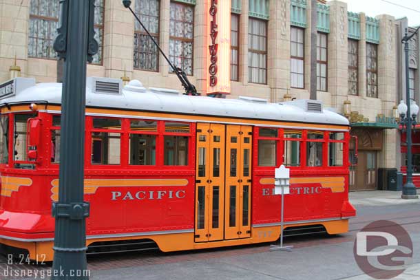 The other Red Car stopped on Hollywood Blvd.