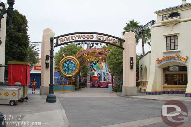You could roam Hollywood Land and Buena Vista Street.   Nothing was open in Hollywood Land though, but nice to walk around with no one there.