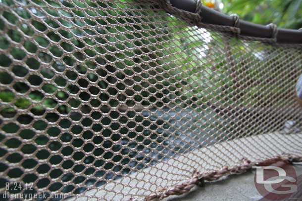 The view through the net if you happen to be too short to see over it your experience is basically ruined.  Guess you have to sit on your parents lap at that point.