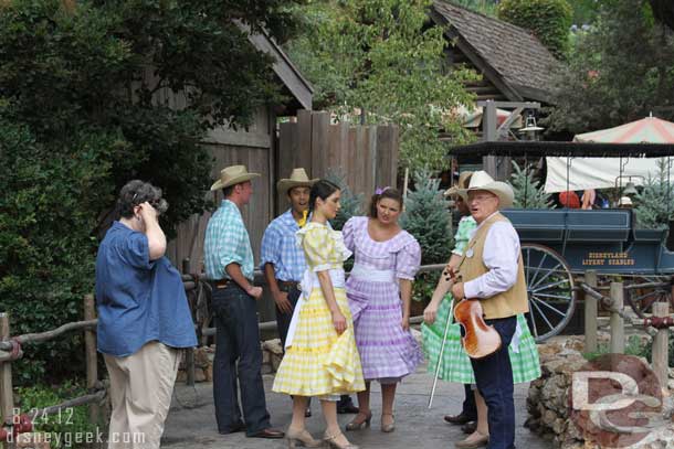 The dancers were out front of the Big Thunder Ranch, they just finished up a set.