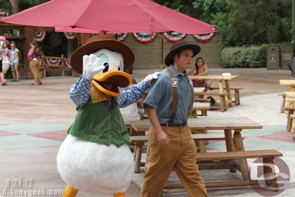 Donald heading in for a break.