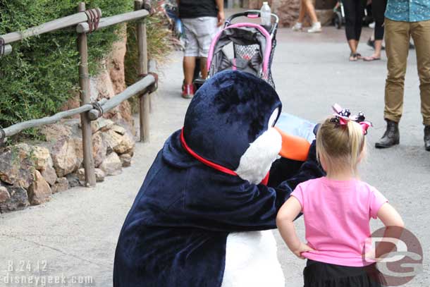 There were several characters out on the trail as I was heading to Fantasyland.