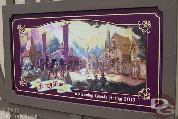 Artwork for the faire up on the walls now.  Also thought everything else said Winter 2013.  