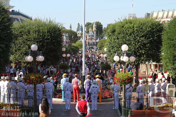Over to Disneyland to catch their retreat.