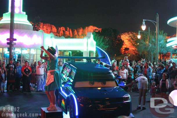 DJs dance party going on in Cars Land.