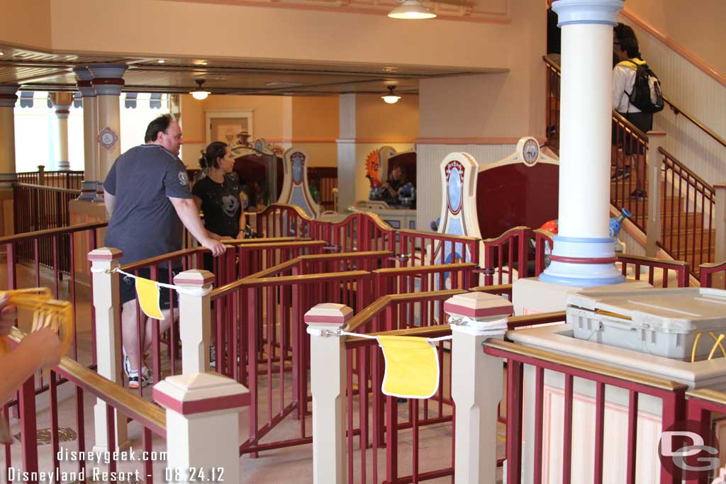 Toy Story had only a 10 minute wait.  Noticed two of the gates were blocked off.