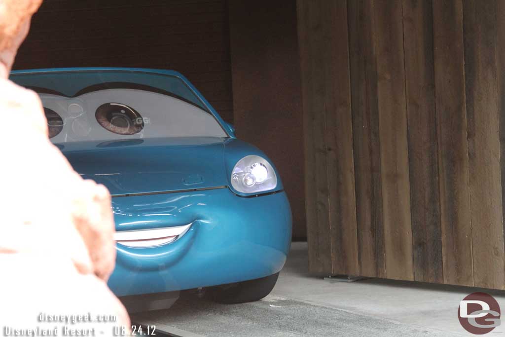 A car waiting to come onto the track.
