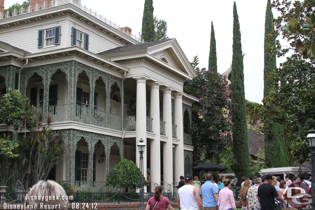 Haunted Mansion was next, no wait at all we walked up and followed this group in.