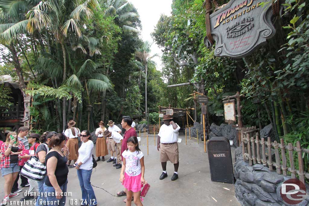 Indy was closed when we went back to use our Fastpass.