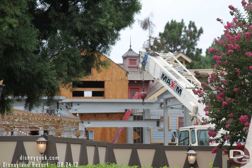 More steel supports for the new structures/facades in the Fantasy Faire.