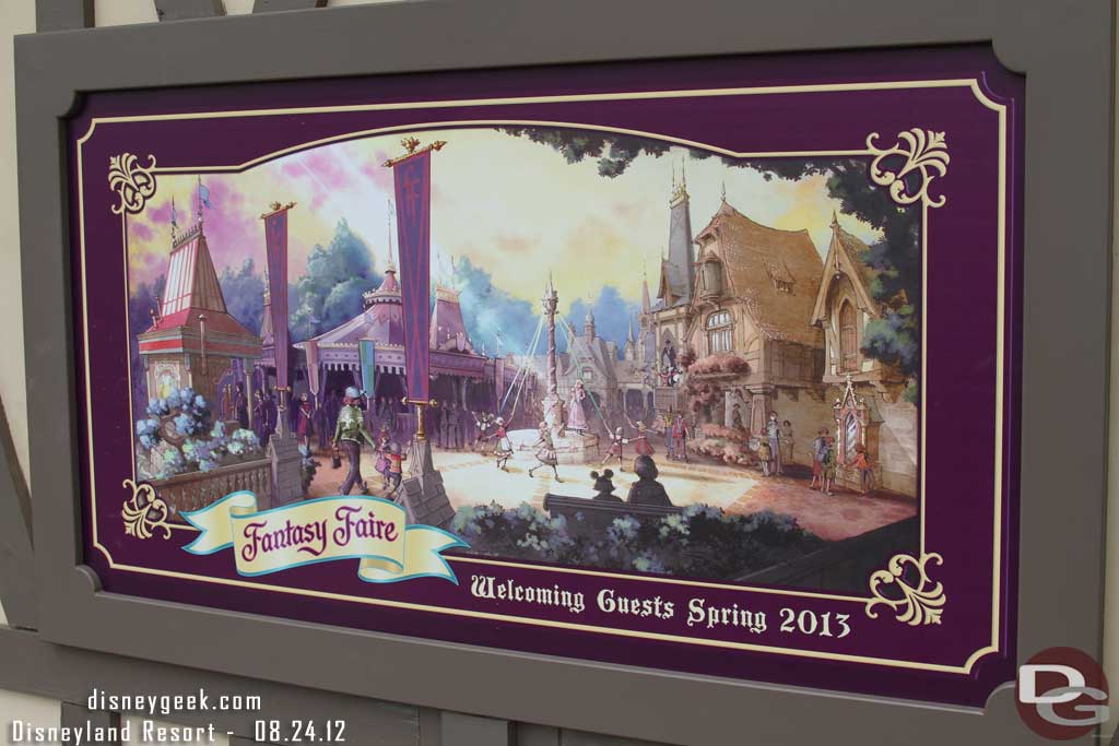Artwork for the faire up on the walls now.  Also thought everything else said Winter 2013.  