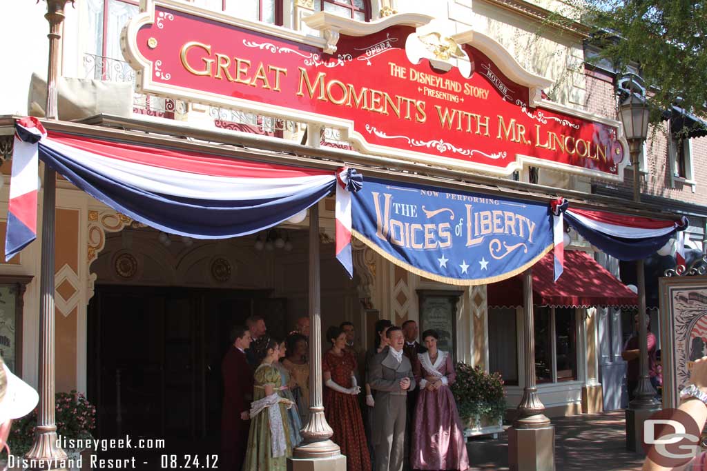 The Voices of Liberty only have a couple weeks left in their run.