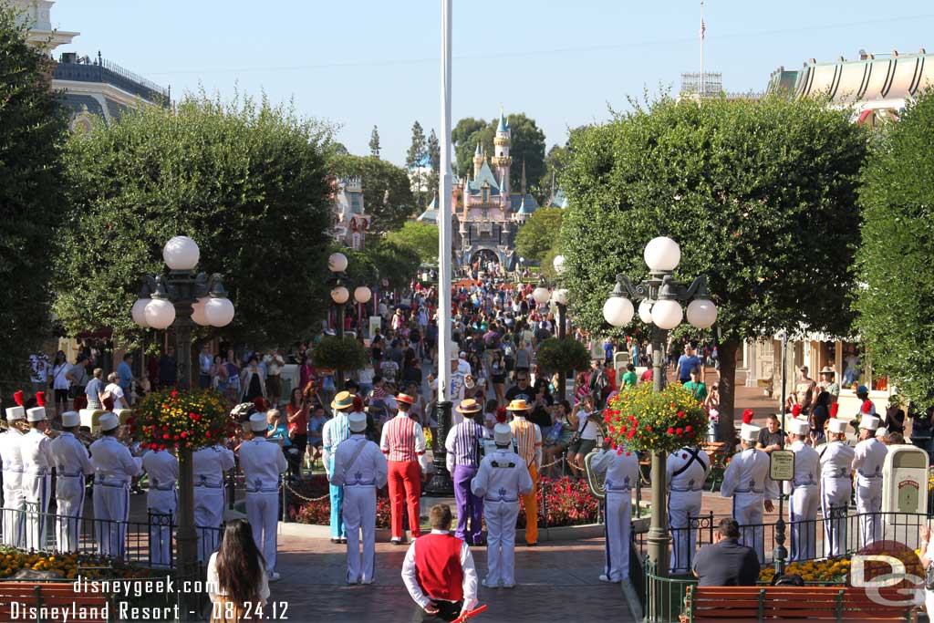 Over to Disneyland to catch their retreat.
