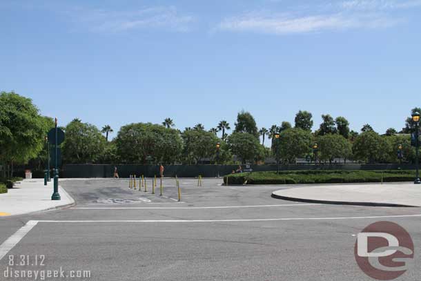 A large portion of the Downtown Disney parking lot is still being worked on.