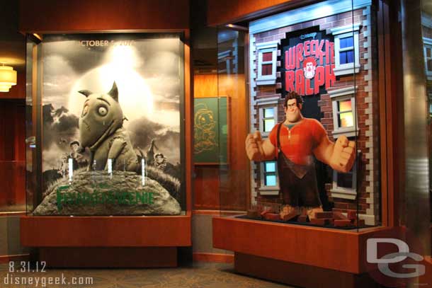 Displays for upcoming films in the Animation Building.