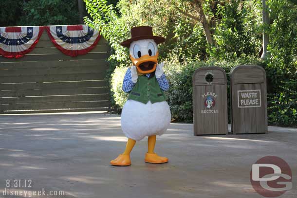 Donald was out for pictures.