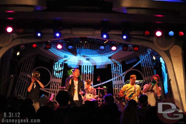 The Suburban Legends performing at Tomorrowland Terrace Friday.