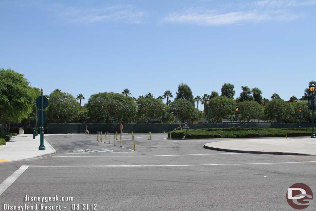 A large portion of the Downtown Disney parking lot is still being worked on.