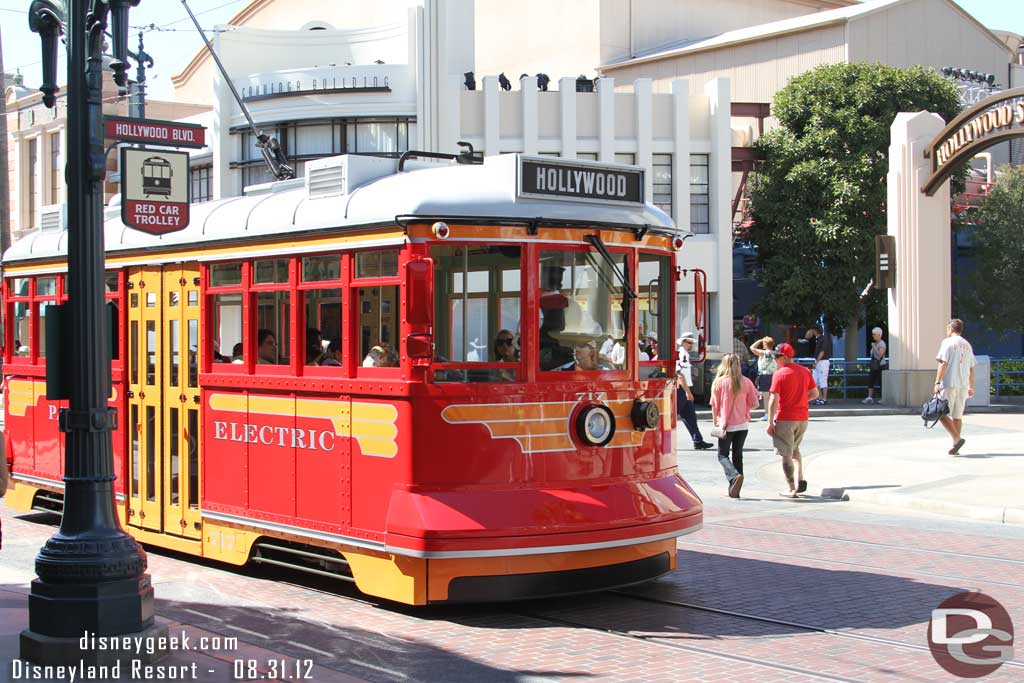 A Red Car on Hollywood Blvd