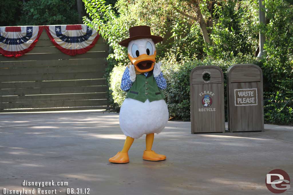 Donald was out for pictures.