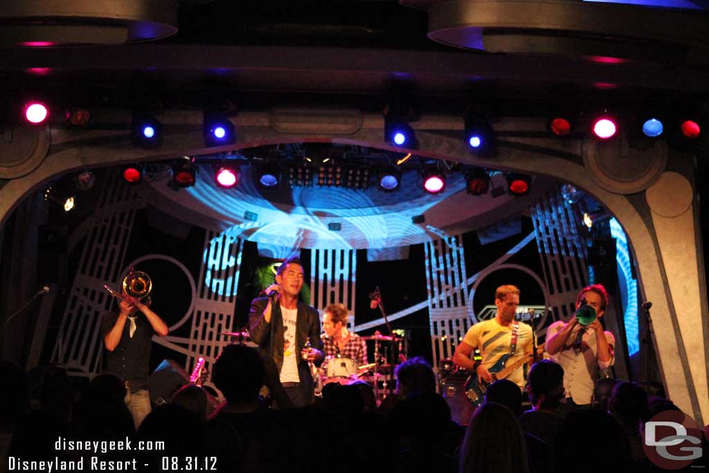 The Suburban Legends performing at Tomorrowland Terrace Friday.