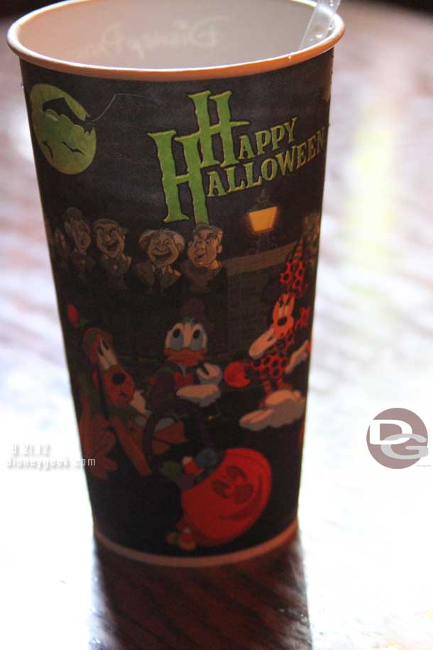 The Halloween cups showed up last week, here is another picture of one.