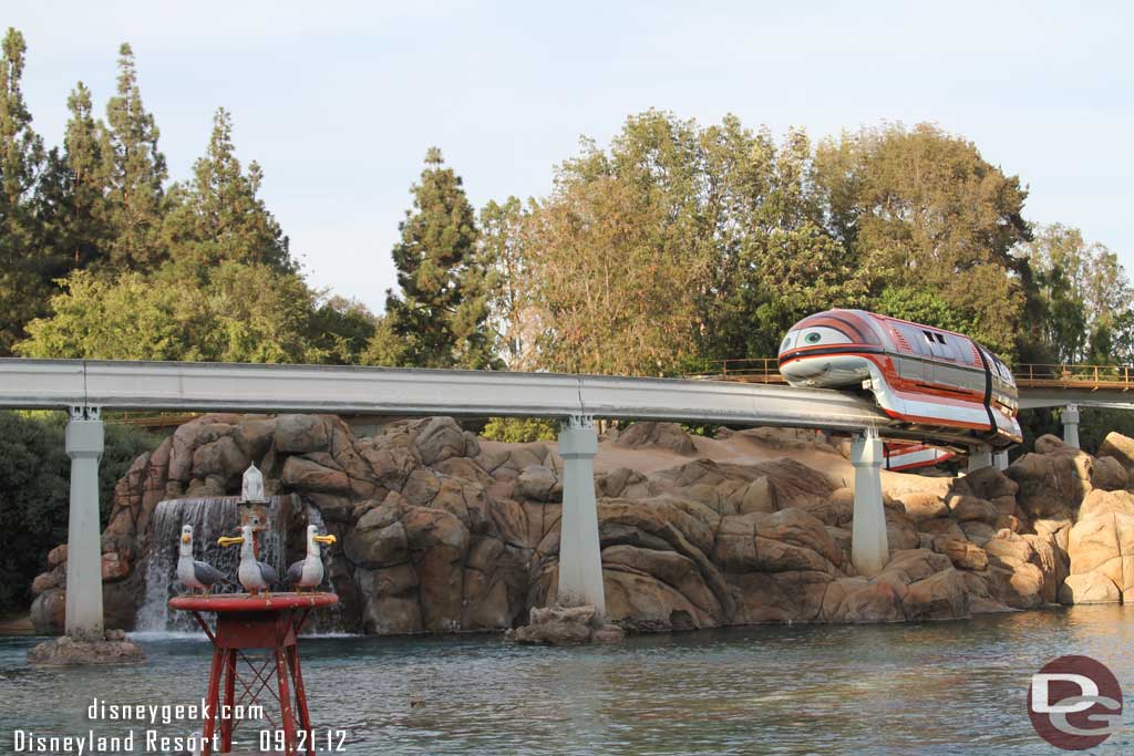 Mona Monorail passing over the sub lagoon.