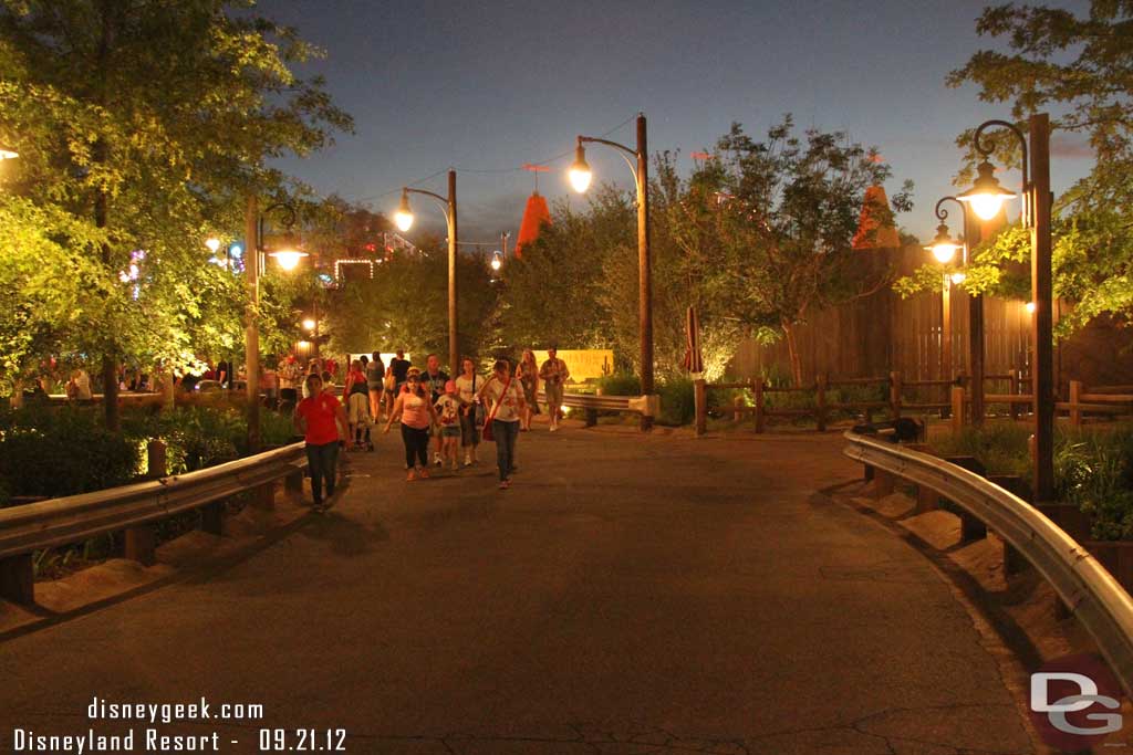 Heading into Cars Land.