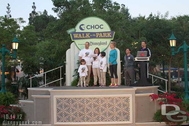 The 2012 CHOC Walk Child Ambassador 10 year old Adela Jaurequi and she is joined by her mother Norma, father Jesus and little sister Olivia.