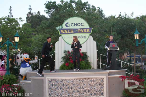 The current Disneyland Ambassadors Renee Torrico and Jolie Hales along with the Disney Characters were next to come up to the stage.