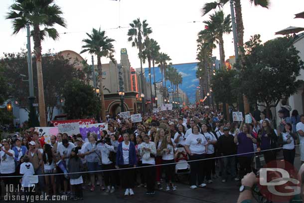 The walkers filled Hollywood Blvd.  This year over 16,000 joined the walk.