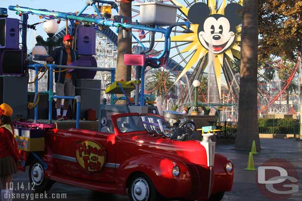 Rejoining the route near the Pier the Phineas and Ferb gang was out.  The course turned and went by Ariels, Screamin, Toy Story and around the Pier.