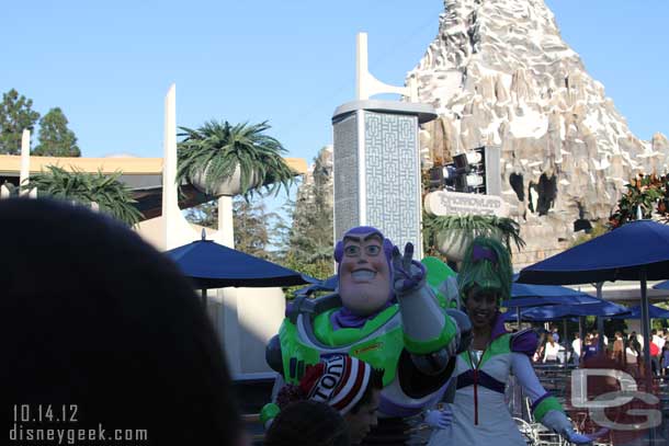 Fight On Buzz!!   He was out near the Tomorrowland Terrace.