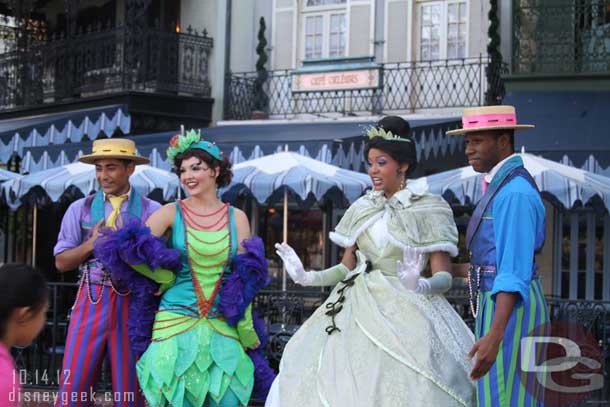 Tiana and some of her friends were out for pictures in New Orleans Square.