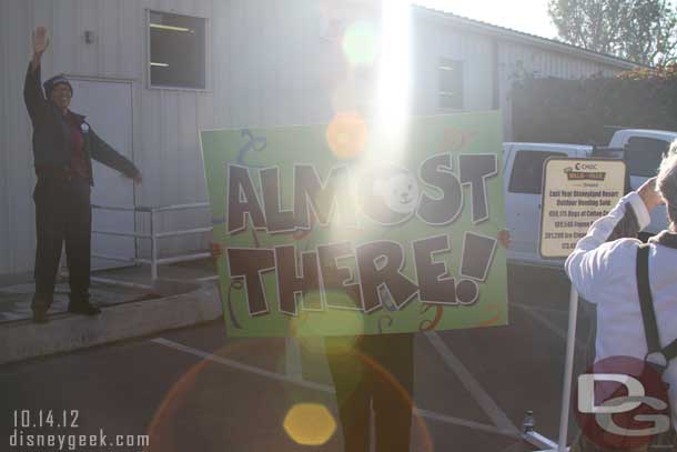 Along the way there were cast members with signs cheering on the walkers.