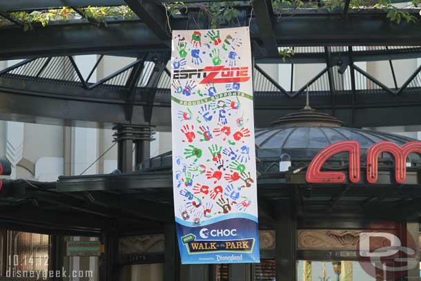 Banners hung for the event.