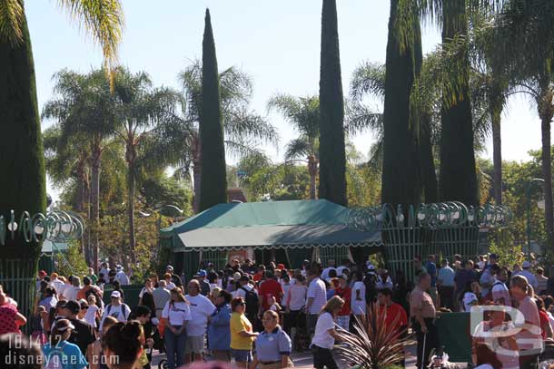 Getting to the parks was a challenge with the walkers still crossing to head for Downtown Disney and security lines backed up as those that had finished as well as regular day guests were trying to get into the parks.  CMs were doing an ok job of playing traffic cop to keep everyone moving.