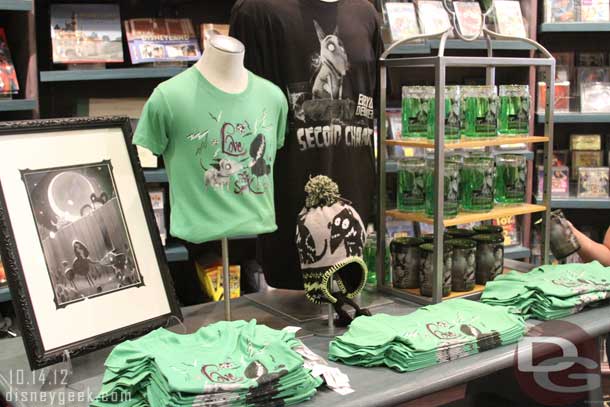 Plenty of Frankenweenie merchandise in Off the Page.  It took over the book table.