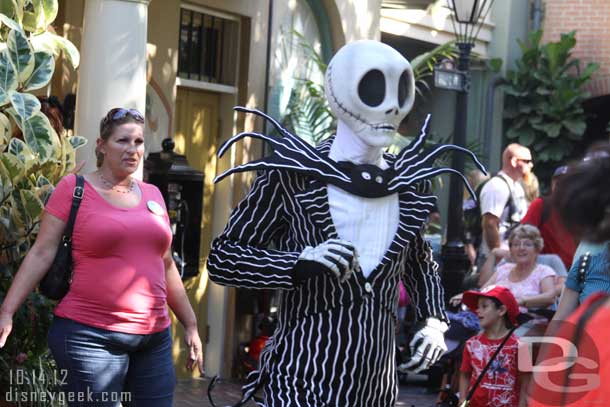 Jack making his way through New Orleans Square to get to his photo spot.