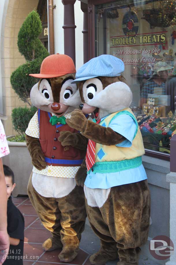 Back to DCA. Chip and Dale on Buena Vista Street.