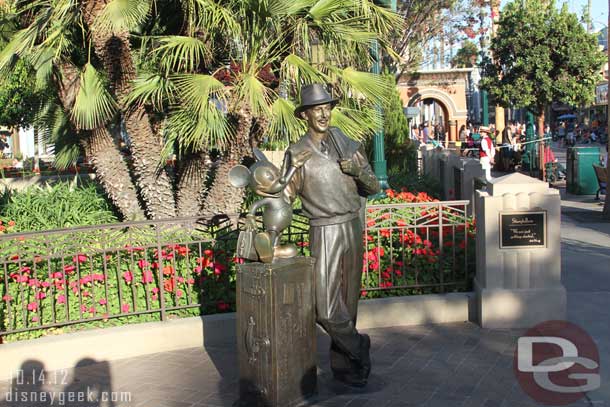 Storytellers  (Answer to the previous question is that light is above the restrooms behind the Bank of Main Street).