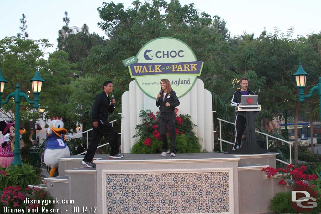 The current Disneyland Ambassadors Renee Torrico and Jolie Hales along with the Disney Characters were next to come up to the stage.