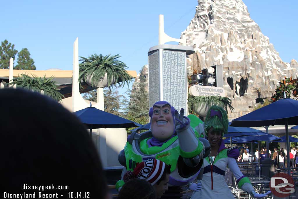 Fight On Buzz!!   He was out near the Tomorrowland Terrace.