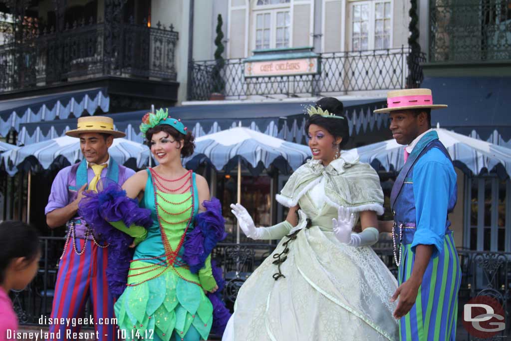 Tiana and some of her friends were out for pictures in New Orleans Square.