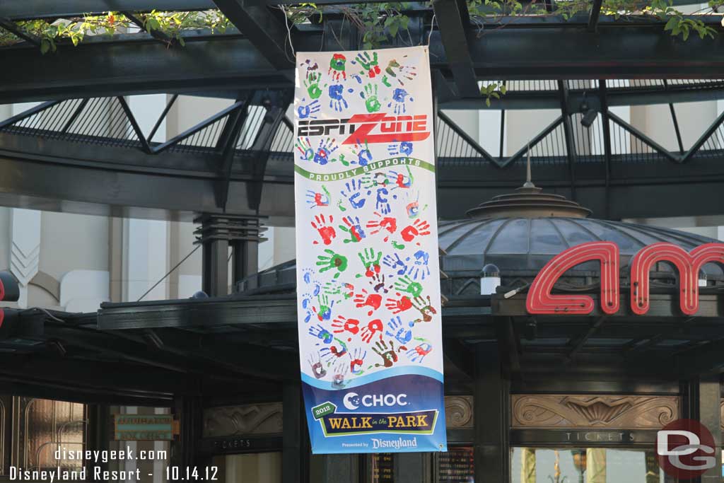 Banners hung for the event.