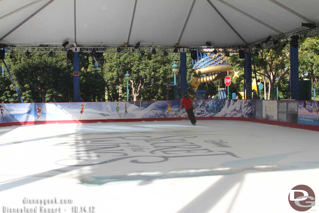 A cast member trying out the ice.