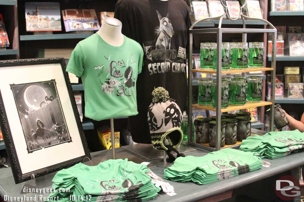 Plenty of Frankenweenie merchandise in Off the Page.  It took over the book table.