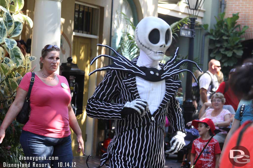 Jack making his way through New Orleans Square to get to his photo spot.