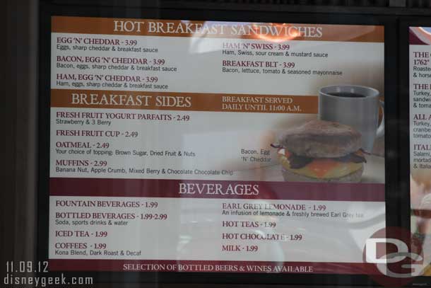 A look at the menus through the window (I did not want to wait in the line to go inside).